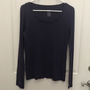 Navy long sleeved tee - M